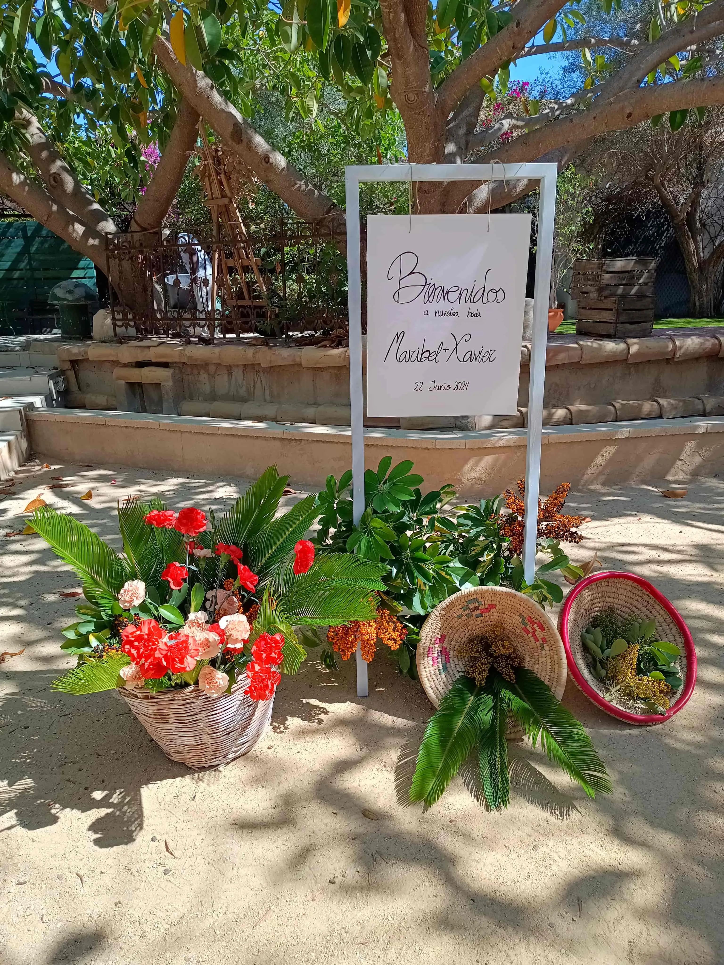 cartel de bienvenida