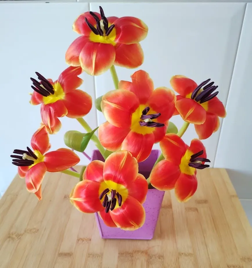 Jarrón de Tulipanes