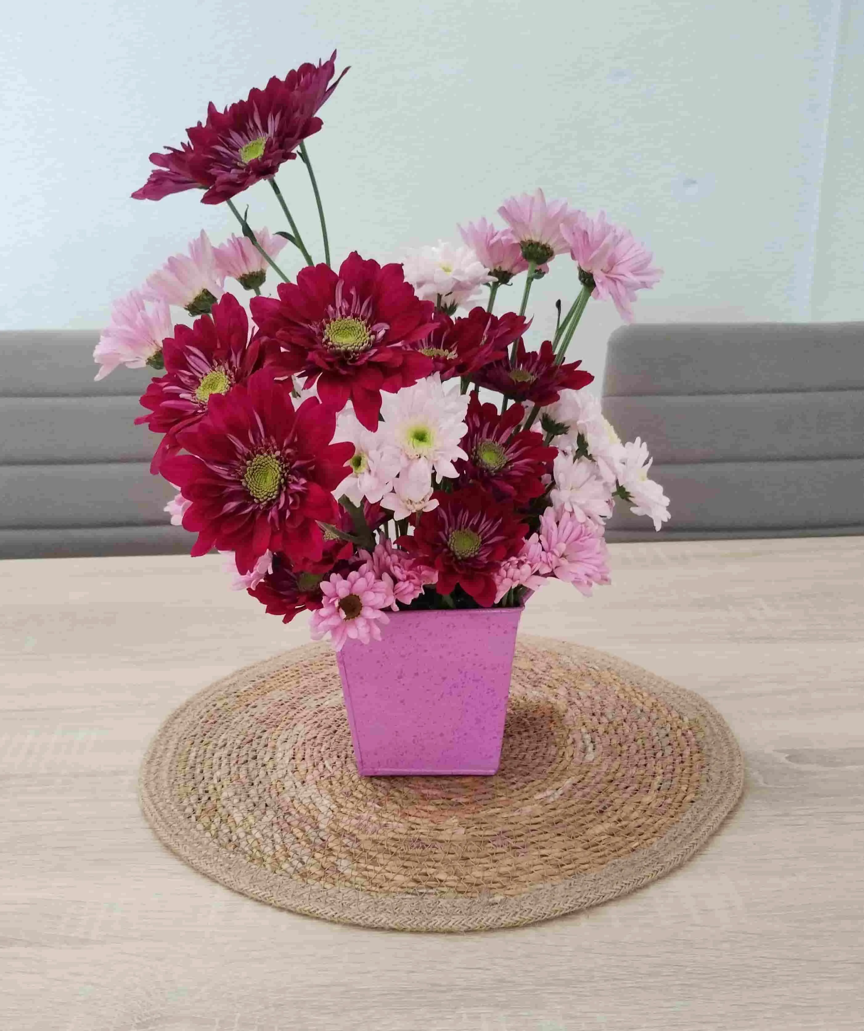 Jarrón de Crisantemos