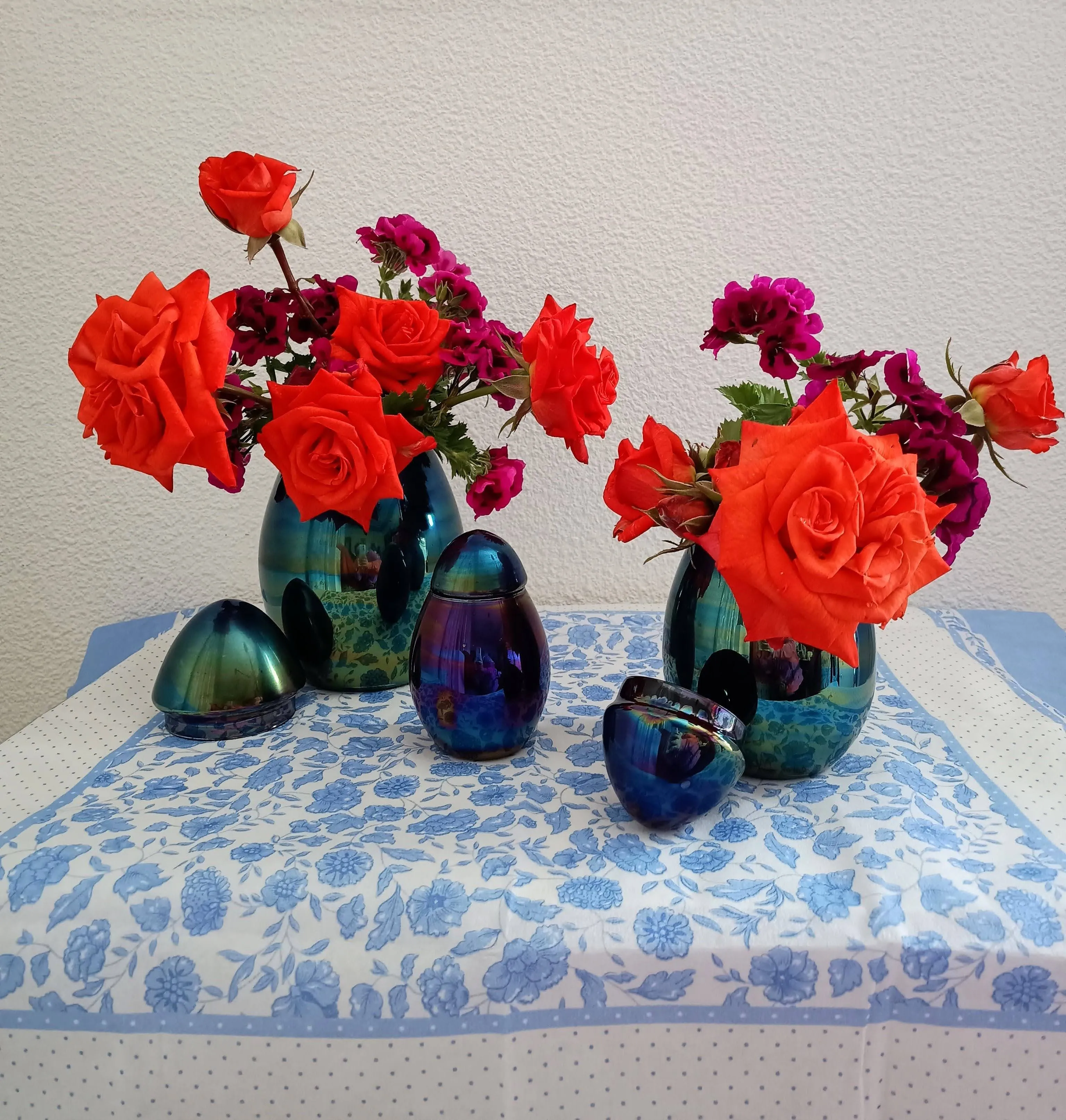 Jarrones azules
