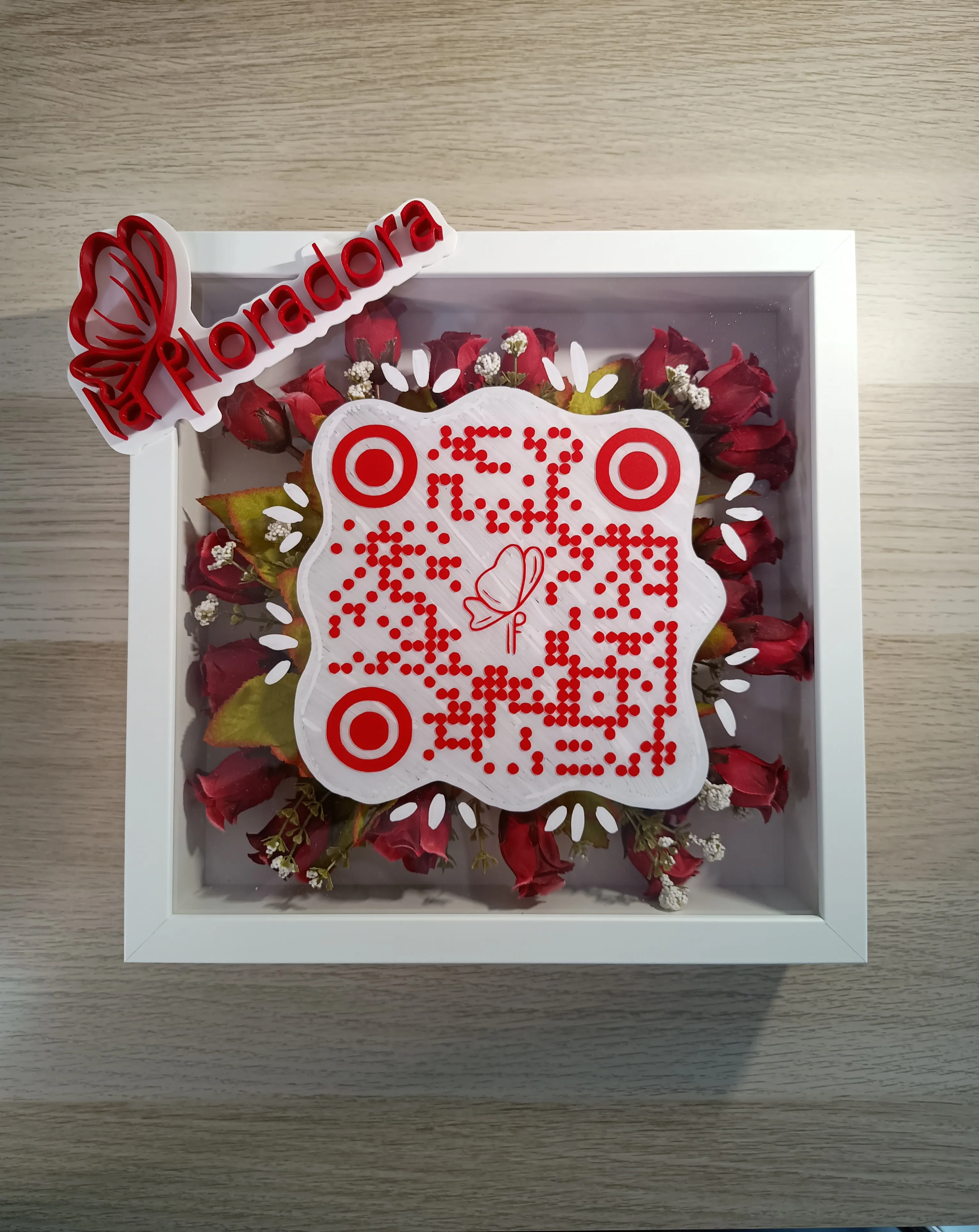 Cartelería 3D cuadro QR