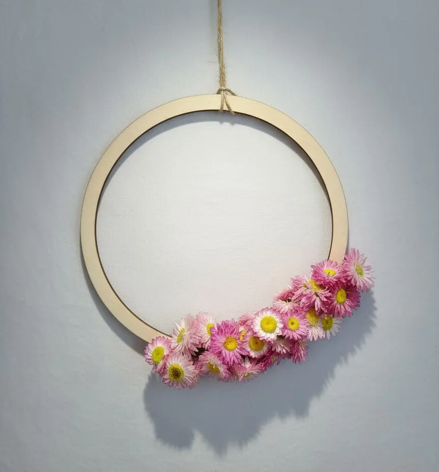 Aro con flores rosas