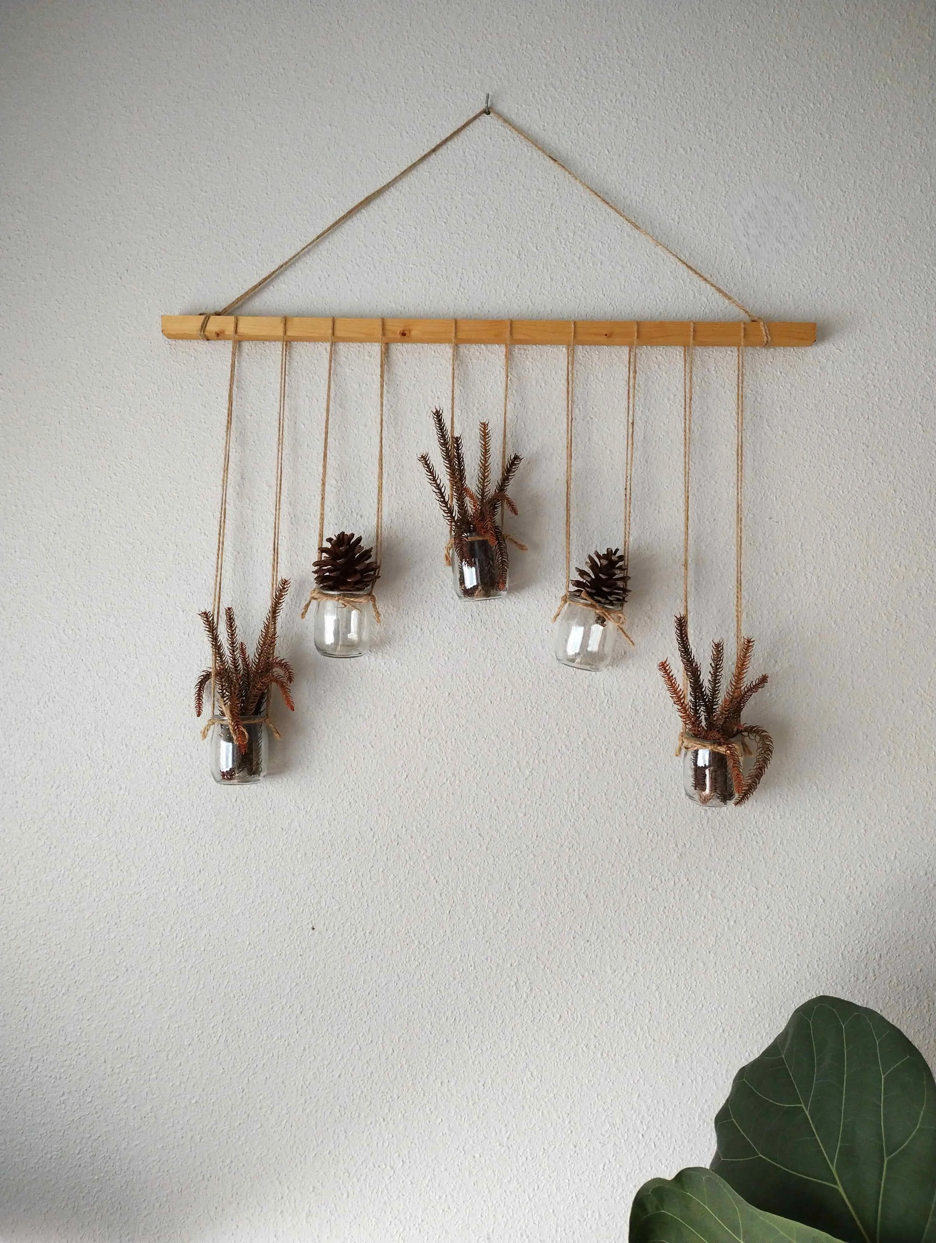 Colgante de vasos de vidrio