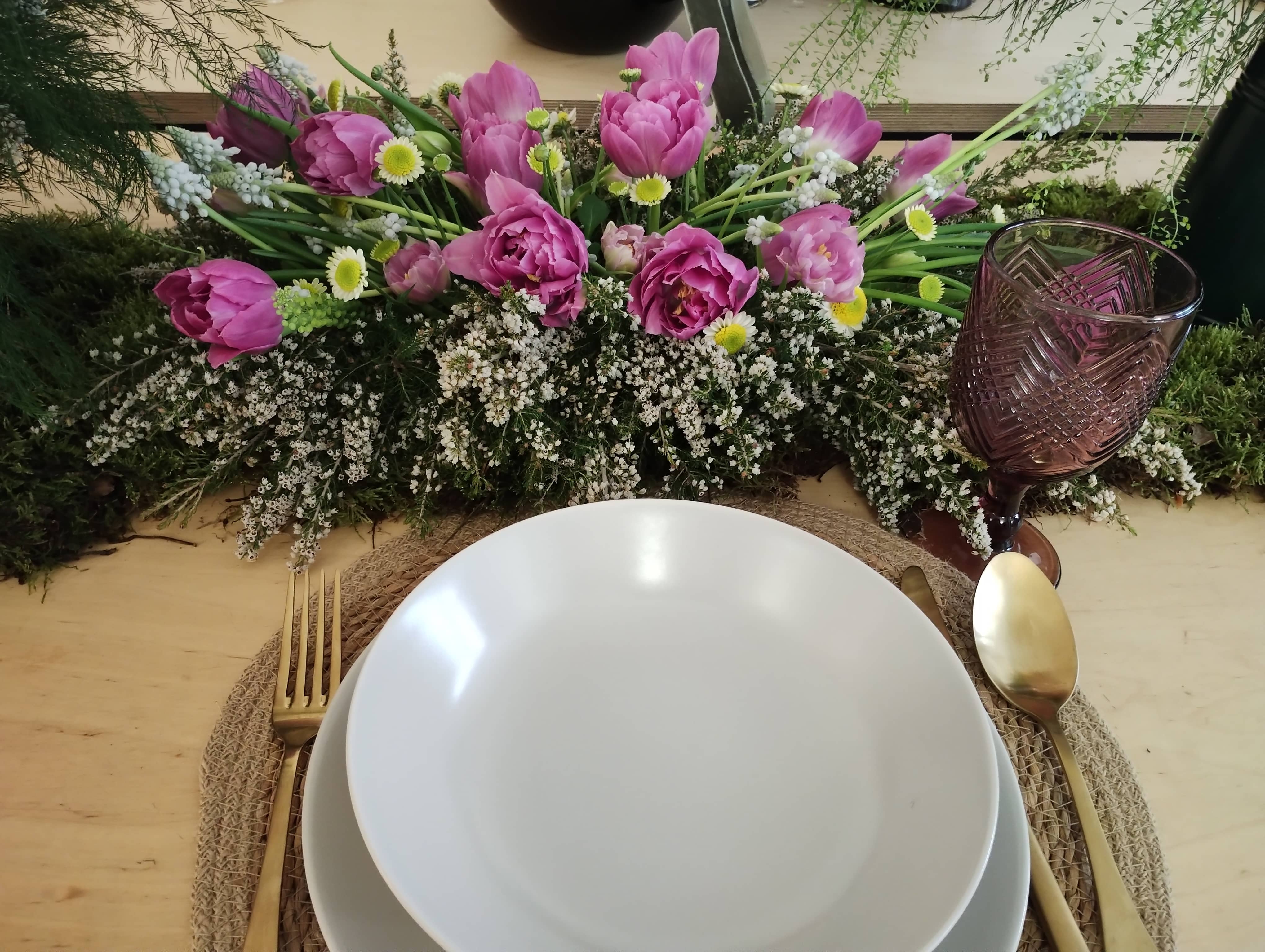 centro de mesa con flores