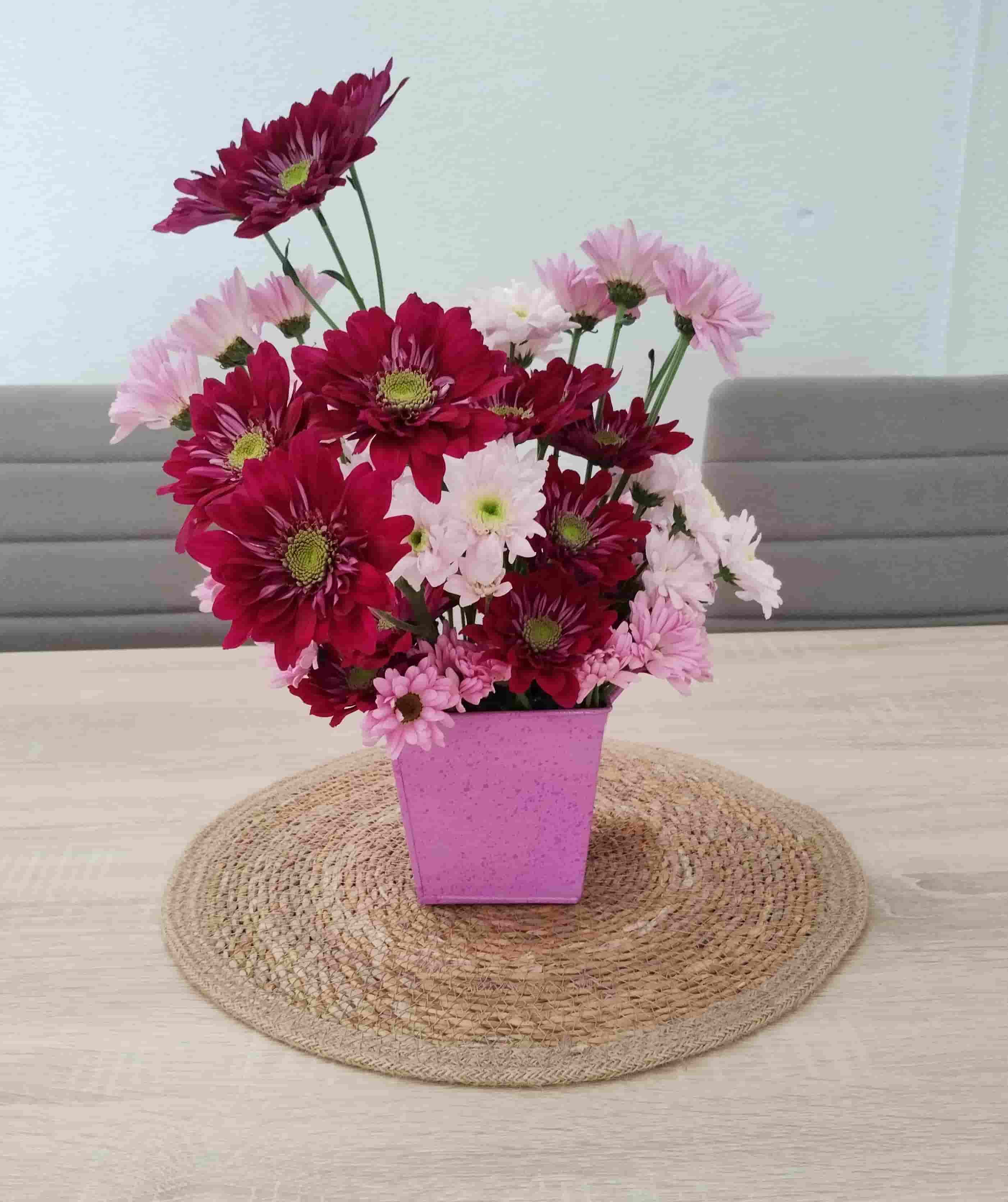 Jarrón de Crisantemos