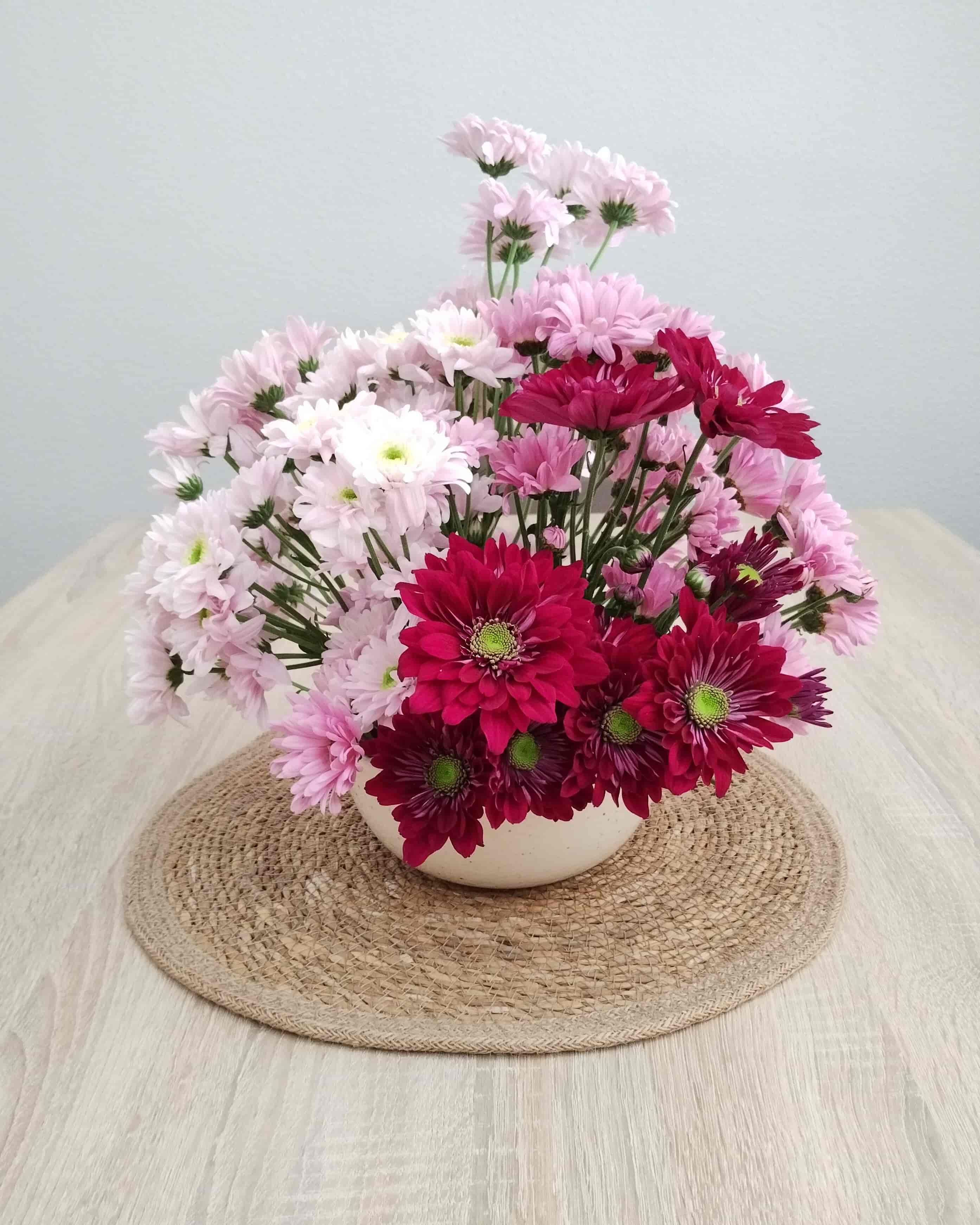 Jarrón de Crisantemos