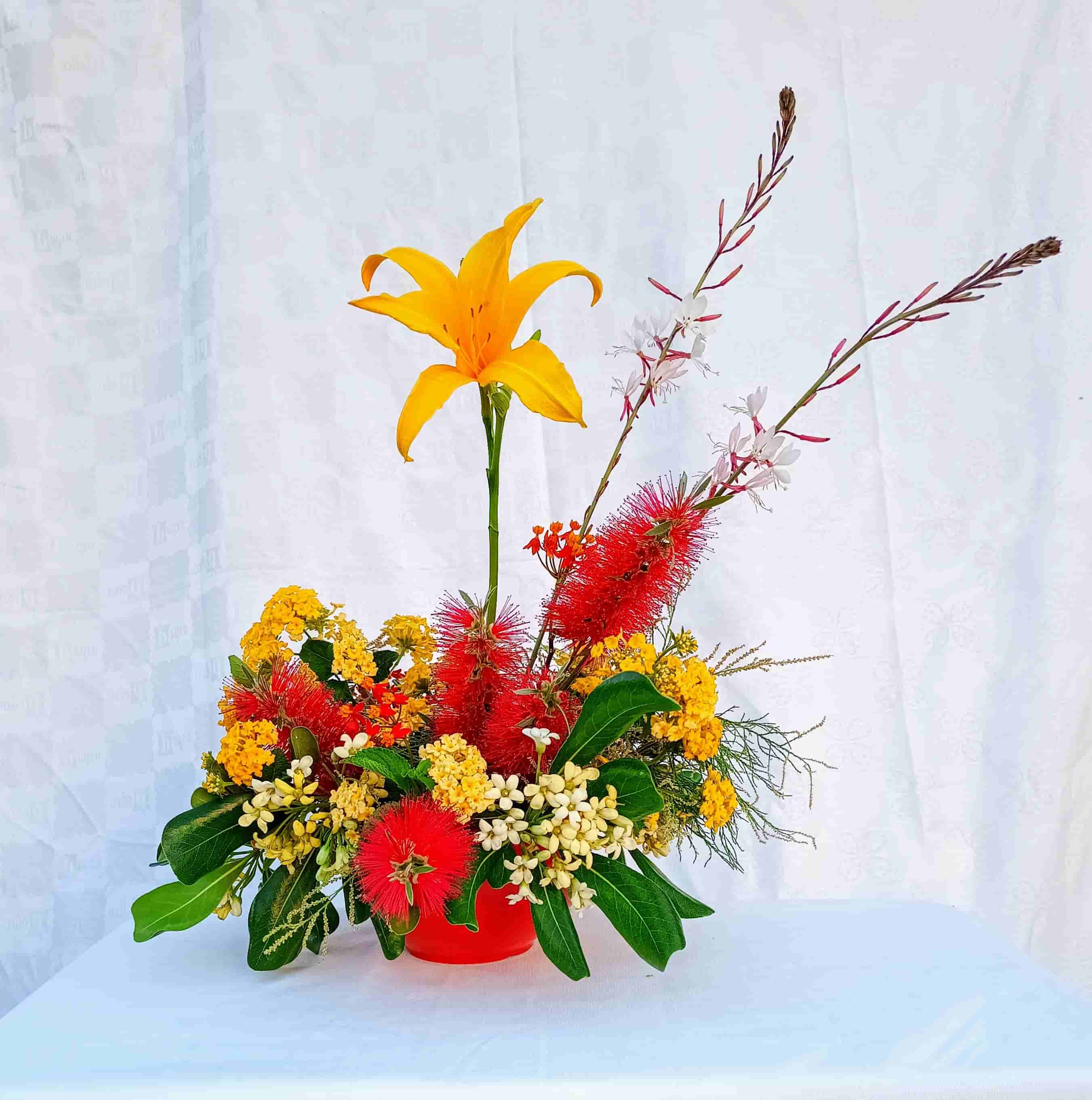 Centro de mesa Rojo y Amarillo