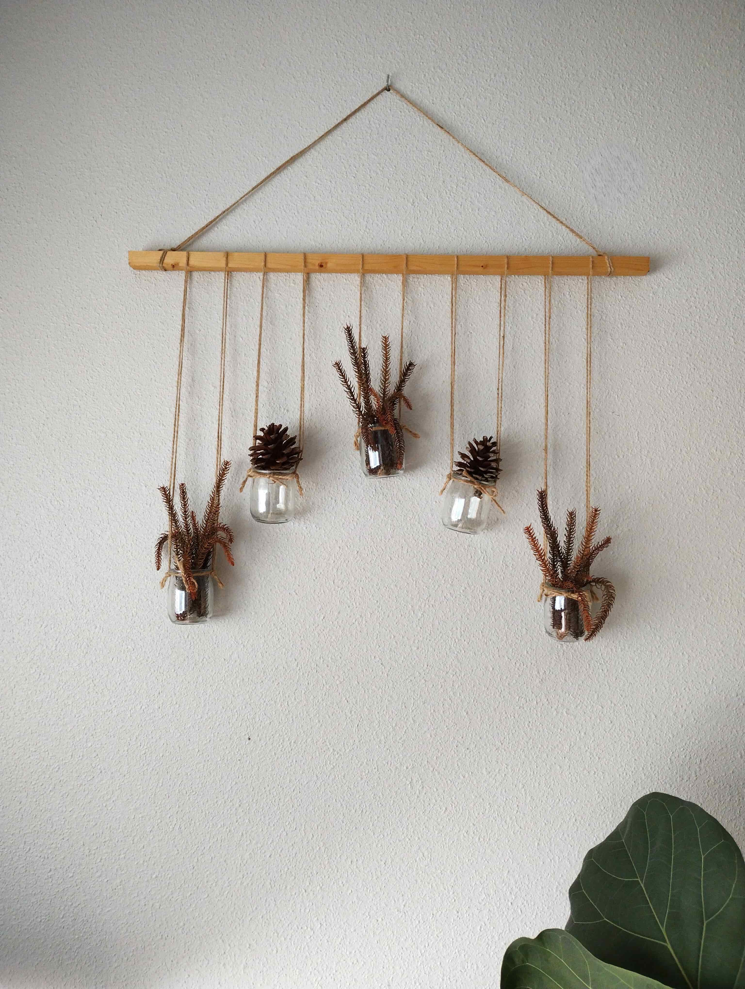 Colgante de vasos de vidrio